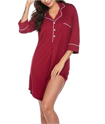 China Wholesale Custom Logo Breathable Pajamas Lounge Home Wear Sexy Nightgown Plus Size Women Sleepwear for sale