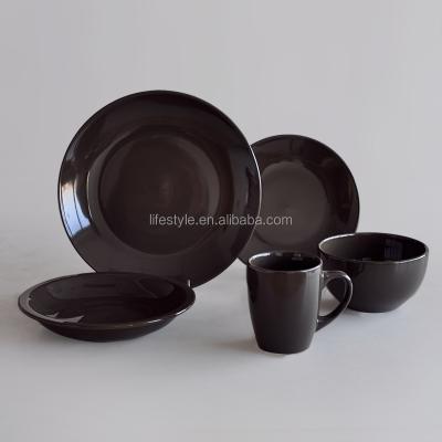 China 20pcs viable ceramic dinnerware set with solid color, 30pcs stoneware dinner set with solid color, solid color dinner set for sale