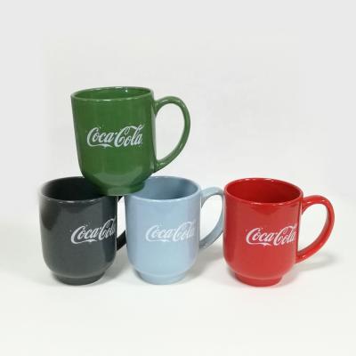 China Viable Sandstone Cola Belly Shape Coffee Mug With Decal Printing for sale