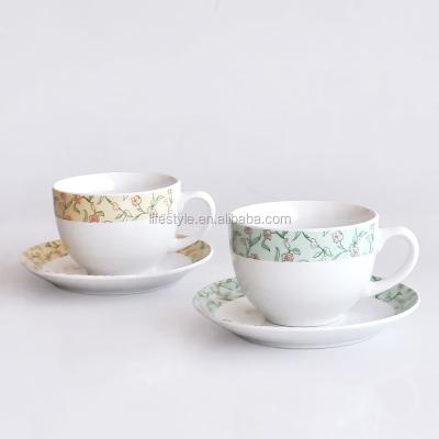 China Sustainable Ceramic Tea Cup And Saucer Set, Stoneware Cup And Saucer Set, Coffee Two Cup And Saucer Set Set for sale