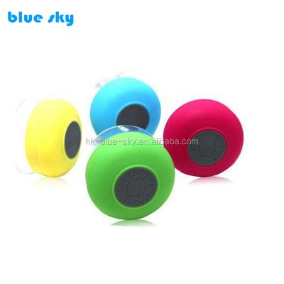 China Waterproof Mini Portable Shower BT Stereo Speaker With Colorful Silicon Waterproof Cover for sale