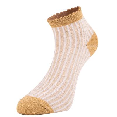 China Breathable Lurex ankle socks for sale