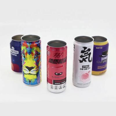 China Recyclable Customs Aluminum Cans With Can Lids For Beer Coffee Soda Carbonated Soft Drinks Packaging for sale