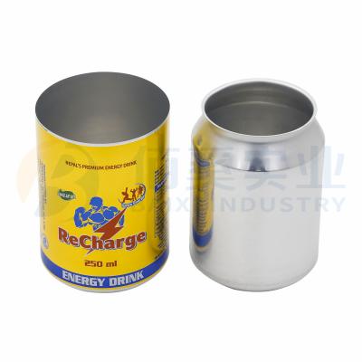 China Recyclable Stubby Cans 250ml Aluminum Beverage Energy Soft Drink Packaging for sale