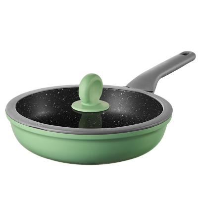 China Viable Wok Bunner For Stove With Nonstick Coating Professional Deep Pan With Silicone Lid for sale