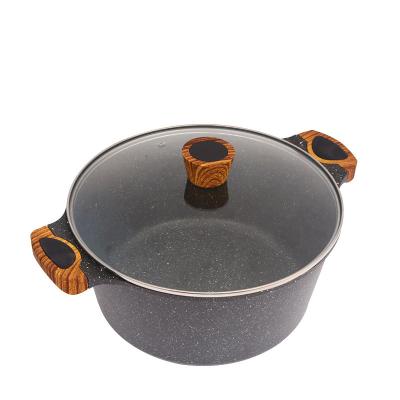 China Maifan Running Stone Soup Stone Deep Grain Aluminum Pot Sustainable Non-stick Healthy Pasta Cooking Pot for sale