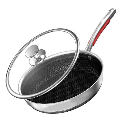 China CLASSIC 316 Stainless Steel Non-Stick Grill Pan Steak Skillet Non Stick Frying Pan for sale