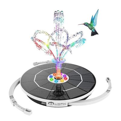 China For Garden Ponds Aquarium and Outdoor AISITIN 3.5W LED Solar Fountain Pump with Lights and Colorful 3000mAh Battery, Fountain Pump for Garden and Outdoor Ponds Aquarium for sale