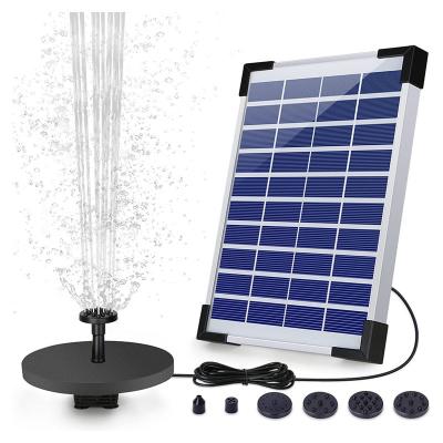 China AISITIN 5.5W Aluminum Alloy/Plastic Solar Fountain Built in 1500 mAh Battery Free Standing Floating Solar Fountain for Outdoor Bird Bath Garden Pond for sale