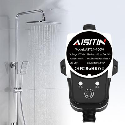 China AISITIN 24V 80W Family Homes AISITIN Booster Pump Water Pump Pressure Controller IP56 Brushless Automatic Household Water Heater Boost For Home Quickly for sale