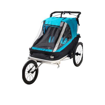 China Economical High Quality Child Bike Trailer 3 in1 Long Foldable Jogger Stroller For Kids for sale