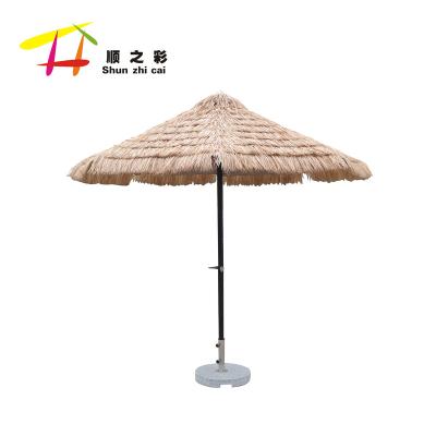 China 2021 Coastal New Product Straw Tiki Hawaii Thatch Outdoor Beach Umbrella for sale