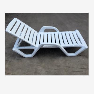 China Industrial High Quality Plastic PP Leisure Pool Folding Beds Outdoor Beach Chairs/Bed/Sunbeds for sale