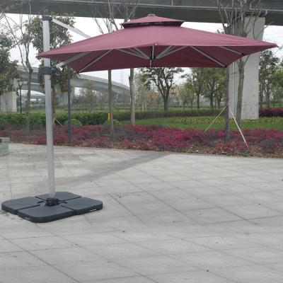 China Patio\Garden\Outdoor Foshan Beach\Hotel Outdoor Aluminum Foshan Double Layer Umbrella With Water Base for sale