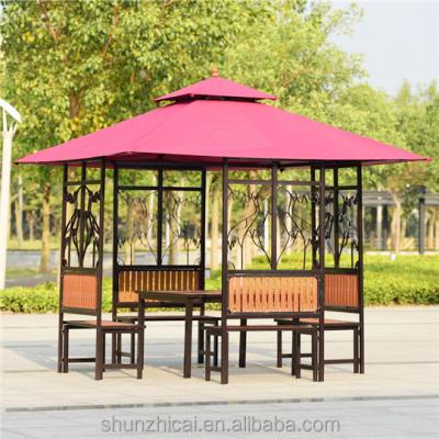 China POLY iron gazebo gazebo for outdoor garden with waterproof curtain for sale