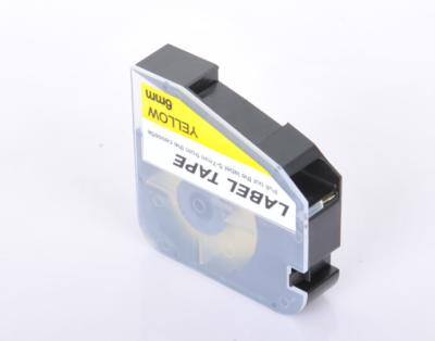 China transportation label tape cartridge 12mm sticky label maker black tape for sale