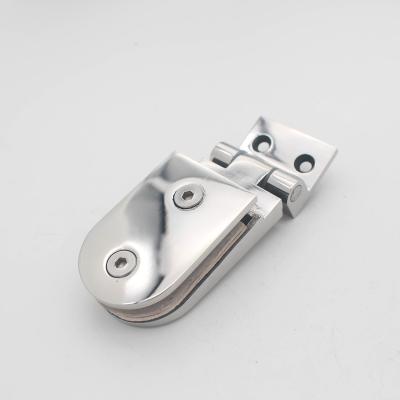 China Modern Glass To Glass Bathroom Stainless Steel 90 Degree Flange Shower Heavy Duty Glass Door Hinge for sale