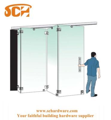 China Low Price Frameless Manufacturing Folding Glass Door Accessories for sale