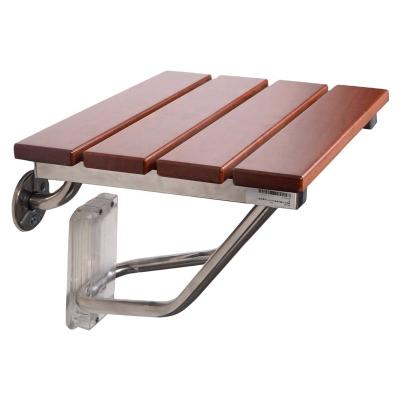 China Convenient Teak Shower Bench Folding Wooden Shower Seat Bracket for sale