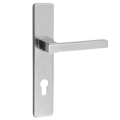 China Modern aluminum stainless steel zinc lever pull door handle for hotel home villa interior door for sale