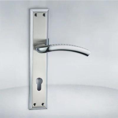 China Modern aluminum stainless steel zinc lever pull door handle for hotel home villa interior door for sale