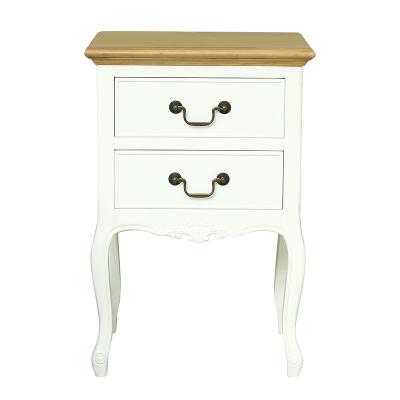 China (Other) New Item Adjustable In Stock Ready To Ship Wooden Bedroom End Nightstand Bed Side Table With Two Drawers for sale