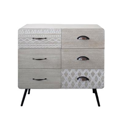 China New Adjustable Cheap Classic Minimalist 6 Drawer Cabinet Drawer Wooden Bedroom Chest (Other) for sale