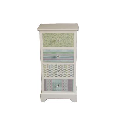 China New 4 Drawer Adjustable White Classic Wooden Chest Storage Cabinet Side Chest Drawer (Other) for sale