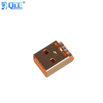 China 3C Electronic Products Manufacturer Direct Selling USB Connector Male Short Body Soldered Orange A Wire Connector for sale