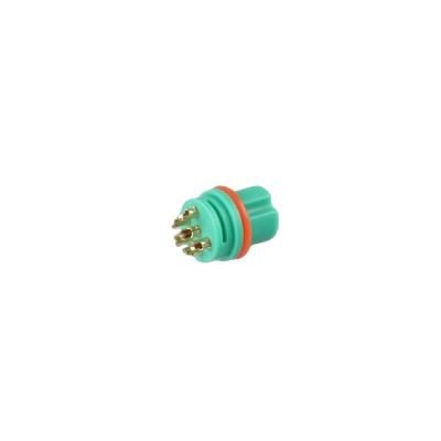 China audio & Qingda Video Waterproof Connector Manufacturers Supply Straight Head Green With Red Waterproof Ring for sale