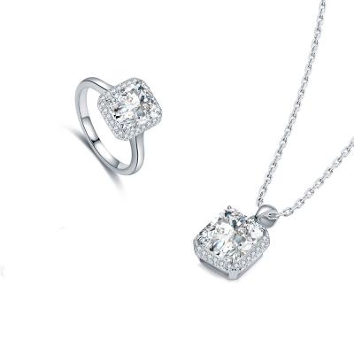 China CLASSIC Radiant Ring Sets Jewelry Simulated Diamond Kids Lovely Color Cut Jewelry Sets For Girl for sale