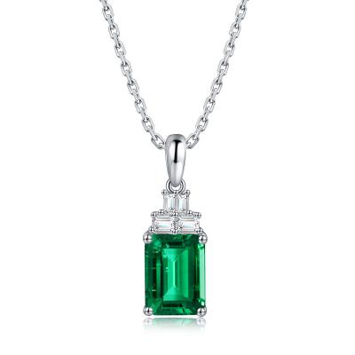 China Hot Sale Lab CLASSIC Emerald Necklace For Fashion Accessory from Zambia Emerald Color Jewelry Emerald From ANSTER for sale