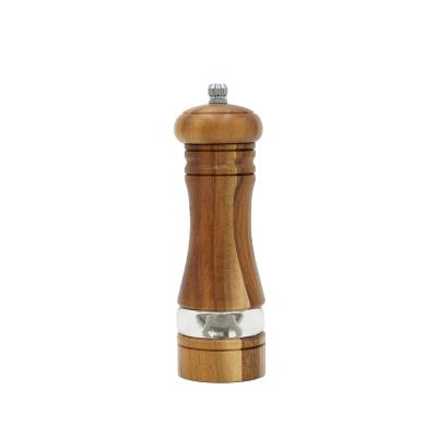 China Eco-Friendly Viable Color Original Wooden Acacia Salt Solid Wood Spice Grinder and Pepper Mill Set (8 Inches) for sale