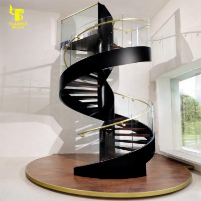 China Modern Design Modern Style Luxury Steel Spiral Staircase for sale