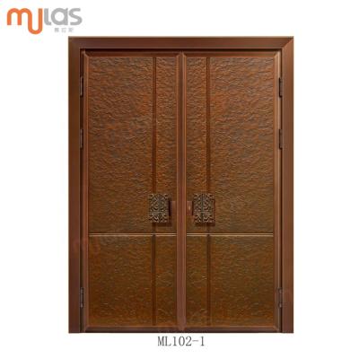 China Modern Luxury Unique Design Security Copper Doors for sale