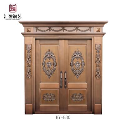 China Traditional European Style Luxury Copper Doors for sale