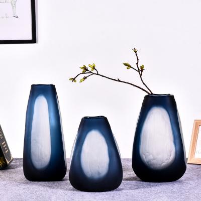 China Modern Atmosphere Art Deco American Vase Three-Piece Set Living Room Reception Desk Flower Arrangement Ornaments for sale