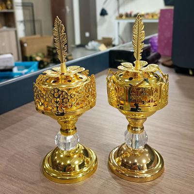 China Censer Middle Eastern Censer Middle East Home Aromatherapy Decoration Arabian Censer Electroplating Iron Incense Holder for sale