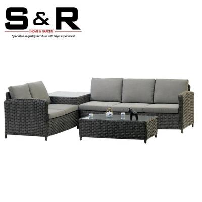 China Eco-friendly\UV Resistant\Water Proof\Resistant Hot Sale 4 Weather Waterproof Outdoor Patio Used Garden Sofas Set Living Room Furniture Sofa Set Outdoor Garden SR-RS182 for sale