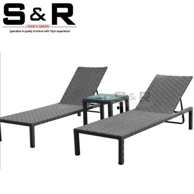 China Eco-friendly\UV Resistant\Water Proof\Outdoor Sun Lounger SR-LD301 Beach Weather Sun Lounger Sofa Furniture Outdoor Weave Rope Resistant for sale