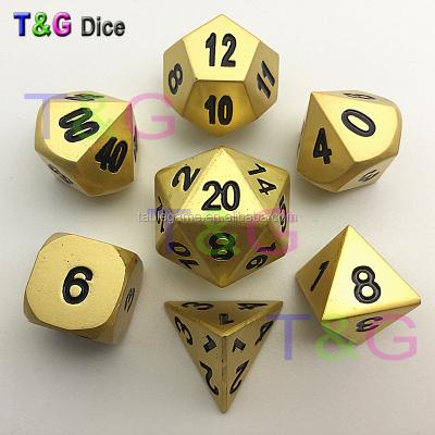 China Plating Creative Loaded Silver or Gold Color Dies with Polyhedral Matt Effect Metal Dies for sale