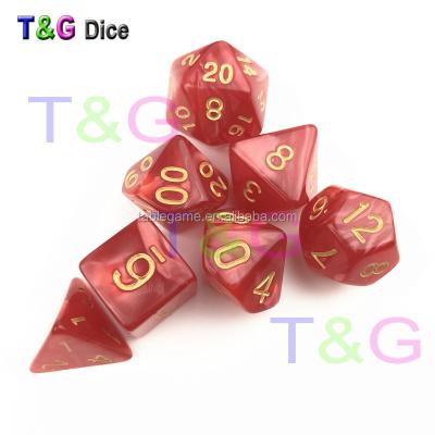 China Funny Acrylic Marble Effect Polyhedral Dies with Marble Effect for Dungeons and Dragons for sale