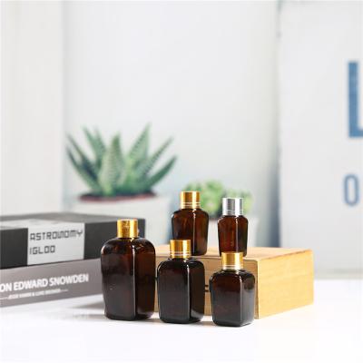 China Personal Care 5ml-100ml Factory Wholesale Cosmetic Amber Essential Oil Bottle Dropper Glass Bottle for sale