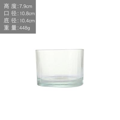 China Hot Selling Home Decoration Grease And Candle Short Cup Glass Jars With Wide Mouth for sale