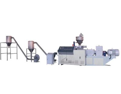 China Automatic PVC Plastic Compounding Recycled Pipe Flakes Hot Cutting Pelletizing Plastic Recycling Production Line for sale