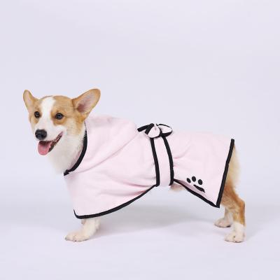 China Luxurious Pet Microfiber Dog Drying Towel Cat Robe Coat Absorbent Dog Hooded Bathrobe Quick Dry Viable Towel for Bath and Beach Travel for sale