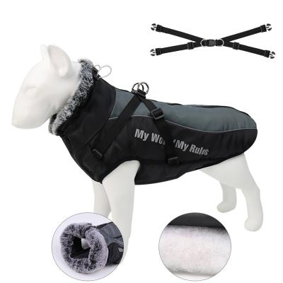 China New Viable Wholesale Dog Harness Pullover Large Dogs Autumn And Winter Style Life Clothes Reflective Jackets For Large Dogs for sale