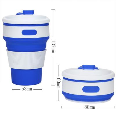 China High Quality Outdoor Custom Silicone Coffee Cup Collapsible Collapsible Collapsible Coffee Cup Silicone Mug PORTABLE for Travel for sale