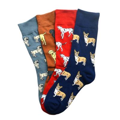 China Custom Men's Winter Gift Socks Cartoon Farming Dogs Cotton 7 Days Promotional Socks Set As Gift for sale