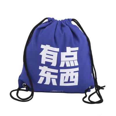 China New Recyclable Logo Printed Colorful Blue Personalized Eco Cotton Canvas Biodegradable Gift Custom Organic Drawstring Bag With Pouch for sale